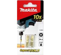 Makita B-28341 Embout de vissage Impact Gold, PH3, 25 mm, par 2