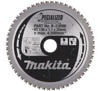 Makita B-33744 Lame de scie circulaire, alliage T.C.T spécialisé, 136 x 20 mm, 56 dents