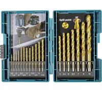 Makita B-67795 Jeu de forets pour le métal 1.5 mm, 2.0 mm, 2.5 mm, 3.0 mm, 3.2 mm, 3.5 mm, 4.0 mm, 4.5 mm, 5.0 mm, 5.5 mm, 6.0 mm