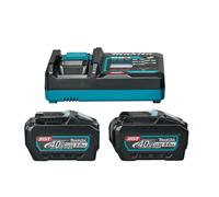 Makita Pack batteries XGT 40V 2x BL4050F 5,0 Ah + chargeur DC40RA - 1911V6-0