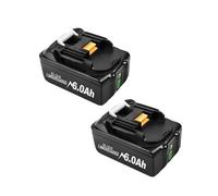 Makita batterie lithium-ion 18V, capacité 6000mAh, chargeur rapide polyvalent, 2 pièces 6,0