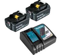 Makita Pack Power 199480-6 – 2x 6,0 Ah Li‑Ion 18V + chargeur DC18RC