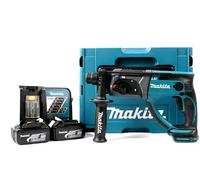 Makita BHR 202 Perforateur combiné sans fil 18V 2,0J SDS Plus + Coffret Makpac + 2x Batteries 3Ah + Chargeur