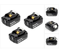 Makita BL 1830 B Batteries 18V - 3 Ah / 3000 mAh Li-Ion avec témoin de charge intégré - 3 pièces