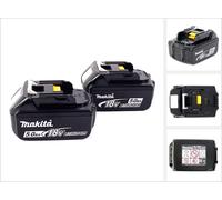 Makita BL 1850 B Batterie Li-Ion 18 V - 5 Ah, 2 pcs.