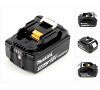 Makita BL 1850 B Batterie Li-Ion avec témoin de charge LED 18V - 5 Ah - Successeur du modèle 196672-8 (197280-8 / 632f15-1)