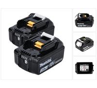 Makita BL1830B Batterie 3,0Ah / 3000mAh Li-Ion 18V aven témoin de charge LED intégré - 2 pcs (197599-5)