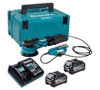 Makita BO 001 CGU201 : Ponceuse excentrique sans fil, 40 V max., diamètre 125 mm, excentrique de 5,0 mm, moteur sans balais, incluant 2 batteries 4,0 Ah, un chargeur et un coffret Makpac