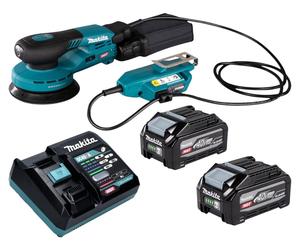 Makita BO 001 CGU201 : Ponceuse excentrique sans fil, 40 V max., diamètre 125 mm, excentrique de 5,0 mm, moteur sans balais, + 2 batteries 4,0 Ah + chargeur