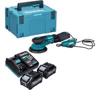 Makita BO 002 CGM201 Ponceuse excentrique sans fil 40 V max. 150 mm 5,0 mm Course Brushless + 2x batterie 4,0 Ah + chargeur + Makpac