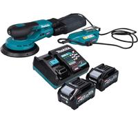 Makita BO 002 CGM201 Ponceuse excentrique sans fil 40 V max. 150 mm 5,0 mm course Brushless + 2x batterie 4,0 Ah + chargeur