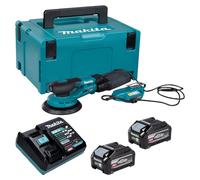 Makita BO 002 CGU201 : Ponceuse excentrique sans fil, 40 V max., diamètre 150 mm, excentrique de 5,0 mm, moteur sans balais, + 2 batteries 4,0 Ah + chargeur + coffret Makpac