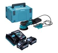 Makita BO 003 CGD201 Ponceuse excentrique sans fil 40 V max. 125 mm 3,0 mm Course Brushless + 2x batterie 2,5 Ah + chargeur + Makpac