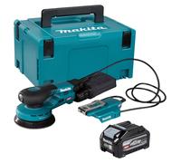Makita BO 003 CGU101 : ponceuse excentrique sans fil, 40 V max., diamètre 125 mm, course de 3,0 mm, moteur sans balais + 1 batterie 4,0 Ah + coffret Makpac – sans chargeur