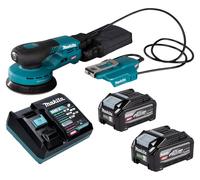 Makita BO 003 CGU201 : Ponceuse excentrique sans fil, 40 V max., diamètre 125 mm, excentrique de 3,0 mm, moteur sans balais, + 2 batteries 4,0 Ah + chargeur