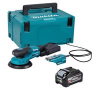 Makita BO 004 CGU101 : ponceuse excentrique sans fil, 40 V max., diamètre de 150 mm, course de 3,0 mm, moteur sans balais + 1 batterie 4,0 Ah + coffret Makpac – sans chargeur