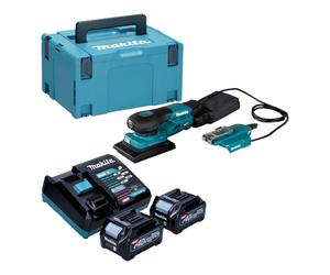 Makita BO 005 CGD201 Ponceuse vibrante sans fil 40 V max. 80 x 130 mm course 3,0 mm Brushless + 2x batterie 2,5 Ah + chargeur + Makpac