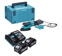 Makita BO 006 CGM201 Ponceuse delta sans fil 40 V max. 100 x 150 mm 3,0 mm course Brushless + 2x batterie 4,0 Ah + chargeur + Makpac