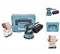 Makita BO 5031 J Ponceuse excentrique 300 watts 125 mm + Toolbrothers SPIDER Kit abrasif réseau + Makpac