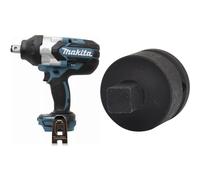 Makita Boulonneuse à chocs 18V LXT 1050Nm 3/4" (machine seule) en coffret DTW1001ZJ & Kstools Réducteur à chocs 3/4' 1/2'