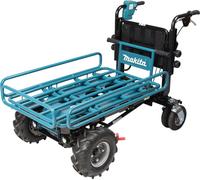 Makita Brouette sans fil LXT 18 V x 2 - 300 kg (<3°) - 0 - 1,5 / 3,5 / 5,0 km/h