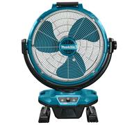 Ventilateur de chantier Makita CF003GZ Ø450 mm hybride 40V (XGT/LXT) avec adaptateur secteur Makita bleu/noir