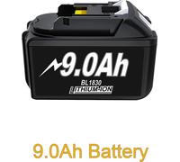 Makita compatible, batterie de rechange 18V Li-Ion, beige, compatible avec BL1830/BL1840/BL1860/BL1890