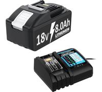 Makita-compatibler Akku, 18V Li-Ion Ersatzakku, compatible avec BL1830/BL150B/BL1860B, orange