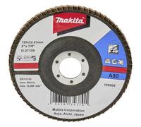 MAKITA D-27109 - Disco de laminas 125 curvo de oxido de aluminio grano 80 con cuerpo de fibra de vidrio