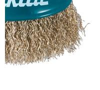 Brosse boisseau à fils acier laitonés et ondulés Ø75 mm - MAKITA - D-39768