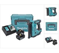 Makita DBN 500 RTJ Cloueur sans fil 15-50 mm 90° 18 V + 2 x Batteries 5,0 Ah + Chargeur + Coffret MakPac