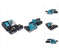 Makita DBO 382 RF Ponceuse vibrante sans fil 18 V 93 x 185 mm Brushless + 2x batterie 3,0 Ah + chargeur