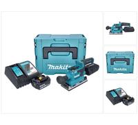Makita DBO 382 RF1J Ponceuse vibrante sans fil 18 V 93 x 185 mm Brushless + 1x batterie 3,0 Ah + chargeur + Makpac