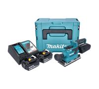 Makita DBO 382 RFJ Ponceuse vibrante sans fil 18 V 93 x 185 mm Brushless + 2x batterie 3,0 Ah + chargeur + Makpac