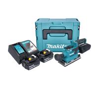 Makita DBO 382 RGJ Ponceuse vibrante sans fil 18 V 93 x 185 mm Brushless + 2x batterie 6,0 Ah + chargeur + Makpac