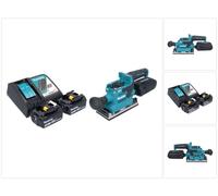 Makita DBO 382 RM Ponceuse vibrante sans fil 18 V 93 x 185 mm Brushless + 2x batterie 4,0 Ah + chargeur