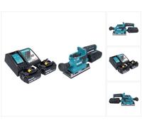 Makita DBO 382 RT Ponceuse vibrante sans fil 18 V 93 x 185 mm Brushless + 2x batterie 5,0 Ah + chargeur