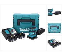 Makita DBO 480 RFJ Ponceuse vibrante sans fil 112 x 102mm 18 V + 2x Batteries 3,0 Ah + Chargeur + Coffret Makpac