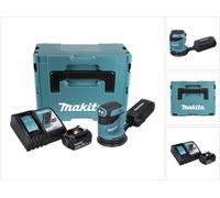 Makita DBO180RF1J Ponceuse excentrique sans fil 125mm 18V + 1x Batterie 3,0Ah + Chargeur + Coffret Makpac