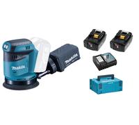 Makita DBO180RMJ Ponceuse Excentrique Sans-fil - 18V Li-ion - 2 Batteries 4,0 Ah - MAKPAC - 125 Mm
