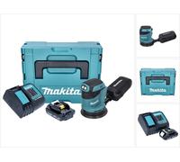 Makita DBO180SY1J Ponceuse excentrique sans fil 125mm 18V + 1x Batterie 1,5Ah + Chargeur + Coffret Makpac