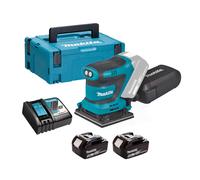 Makita DBO480RTJ Ponceuse vibrante sans fil 18V LXT - 2 X 5,0Ah Batteries + chargeur + coffret