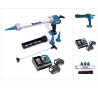 Makita DCG 180 RMX Pistolet à cartouche sans fil 18 V 300 / 600 ml + 2x batterie 4,0 Ah + chargeur
