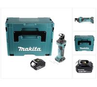 Makita DCO 180 G1J Affleureuse pour plaque de plâtre sans fil 18 V, 30.000 U/min + 1x Batterie 6,0 Ah + Coffret Makpac - sans chargeur