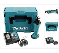 Makita DCO 180 RT1J Affleureuse plaque de plâtre 18V avec boîtier MAKPAC + 1 x Batteire 5,0 Ah + Chargeur
