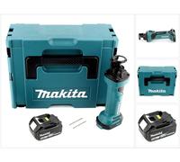 Makita DCO 180 T1J Affleureuse plaque de plâtre 18V avec boîtier MAKPAC + 1 x Batteire 5,0 Ah sans Chargeur