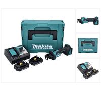 Makita DCO 181 RAJ Trancheuse rotative sans fil 18 V 32000 tr/min Brushless + 2x batterie 2,0 Ah + chargeur + Makpac