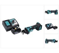 Makita DCO 181 RT1 Affleureuse plaque de plâtre sans fil 32000 tr/min Brushless 18V + 1x Batterie 5,0 Ah + Chargeur