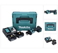 Makita DCO 181 RTJ Affleureuse plaque de plâtre sans fil 32000 tr/min Brushless 18V + 2x Batteries 5,0 Ah + Chargeur + Coffret Makpac