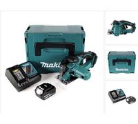 Makita DCS 552 RG1J Scie circulaire portative sur batterie 18 V pour métaux 136 mm en Makpac + 1x batterie 6,0 Ah et chargeur + lame de scie et lunettes de protection
